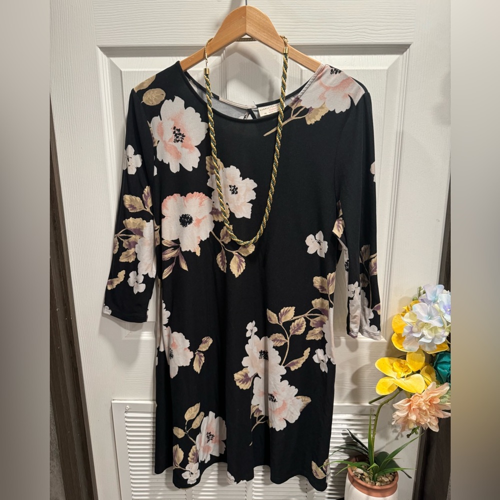 Bobbie Brooks Arismetico Floral Dress Size XL